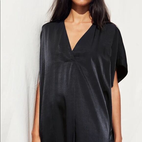 H&M Kaftan Dress Black New - Picture 3 of 7